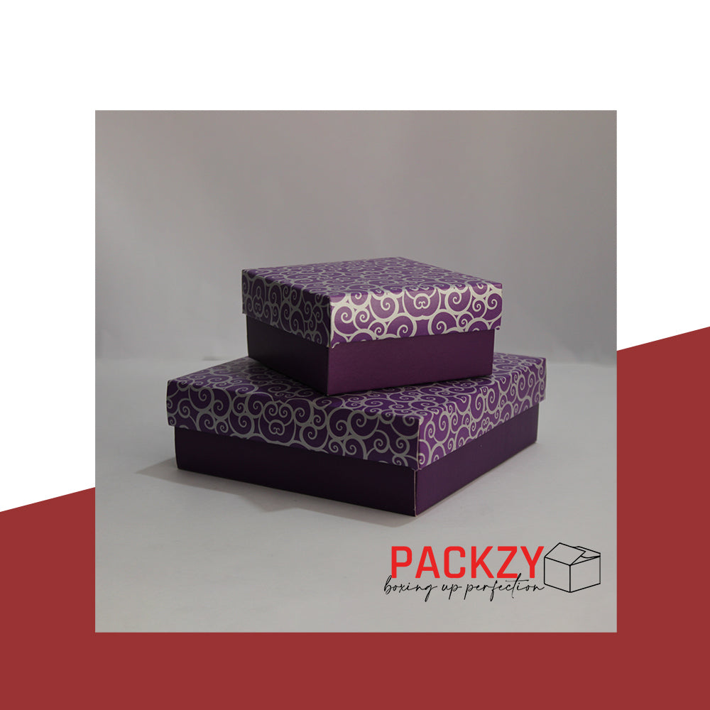 Gift Boxes in Multiple Sizes (4"x4"x2", 6"x6"x2") – Elegant Packaging for Sweets and Treats