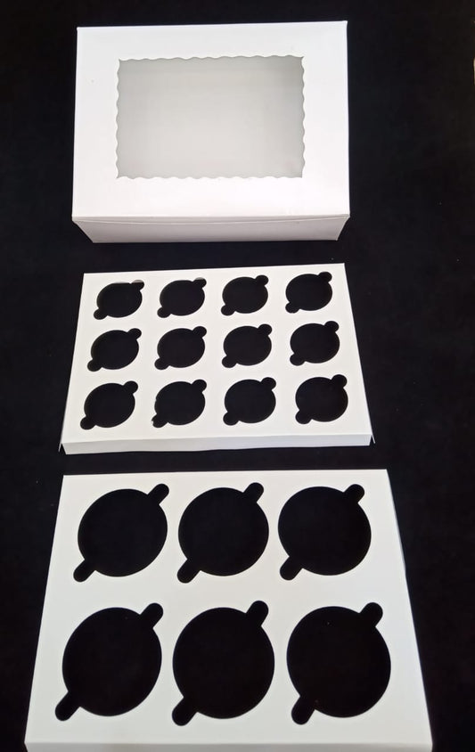 cupcake box, for 12 mini cupcakes, white