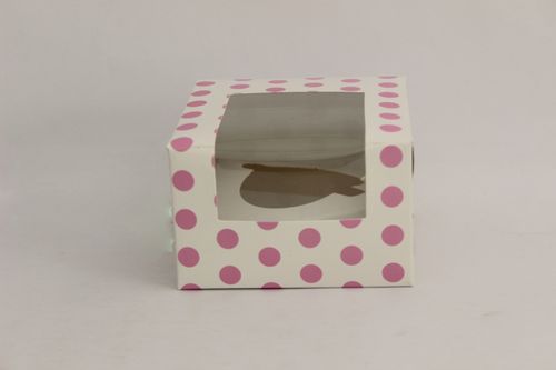 Single Cupcake Box (White, Pink, Blue, Golden, Transparent) – Gift & Bakery Packaging