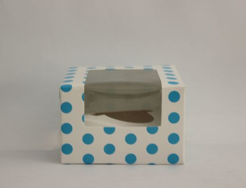 Single Cupcake Box (White, Pink, Blue, Golden, Transparent) – Gift & Bakery Packaging