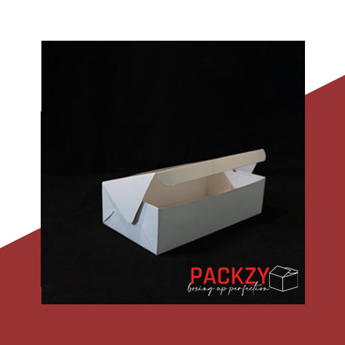 White Bakery Box for Bread & Cakes (8.5x4.5x2.5 inches)