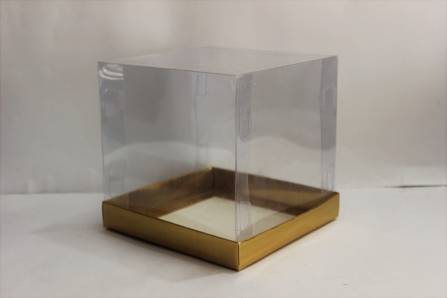 Transparent Gift Box (6"x6"x6") – 5-Sided PVC Packaging for Cakes, Sweets & Gifts
