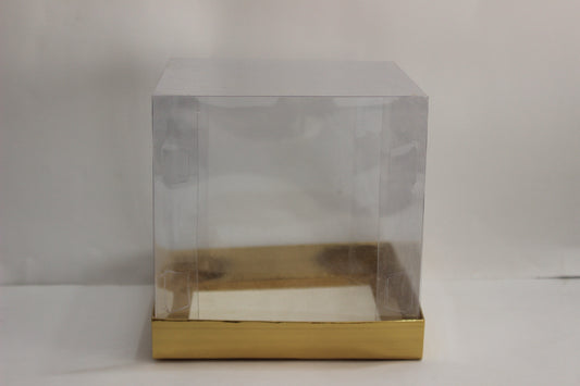 Transparent Gift Box (6"x6"x6") – 5-Sided PVC Packaging for Cakes, Sweets & Gifts