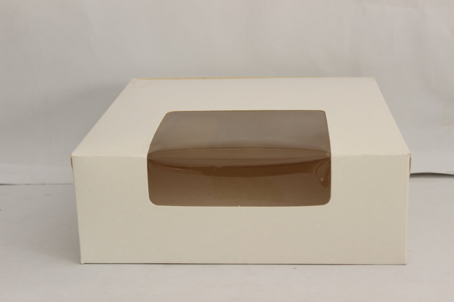 Cake Boxes – White, 7.5x7.5x3 Inches with Transparent Window