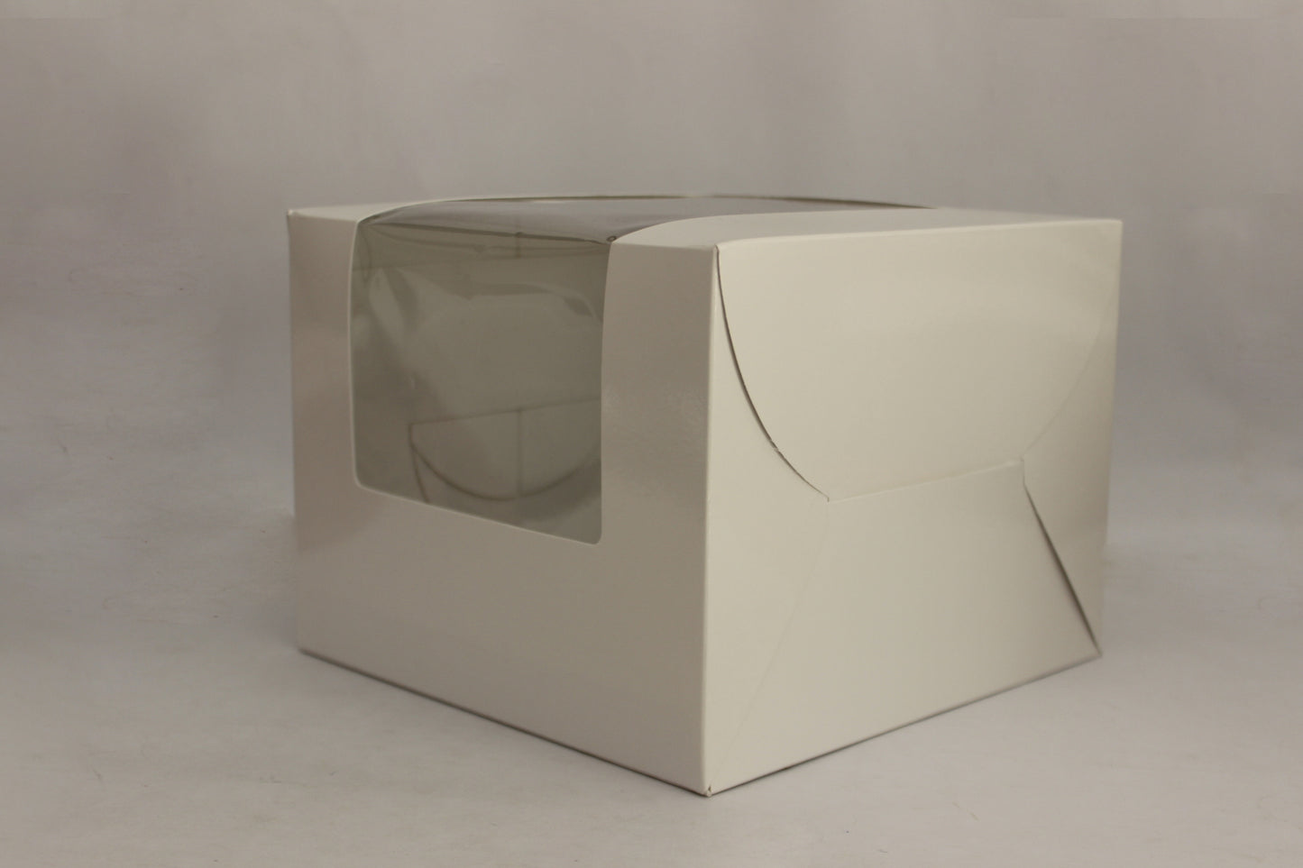 Cake Box – White, 6x6x6 Inches with Transparent Window