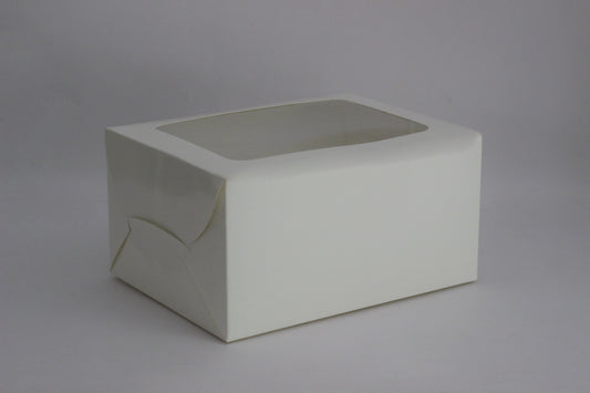 Cupcake Box for 4 Cupcakes (White) – Bakery Packaging Box