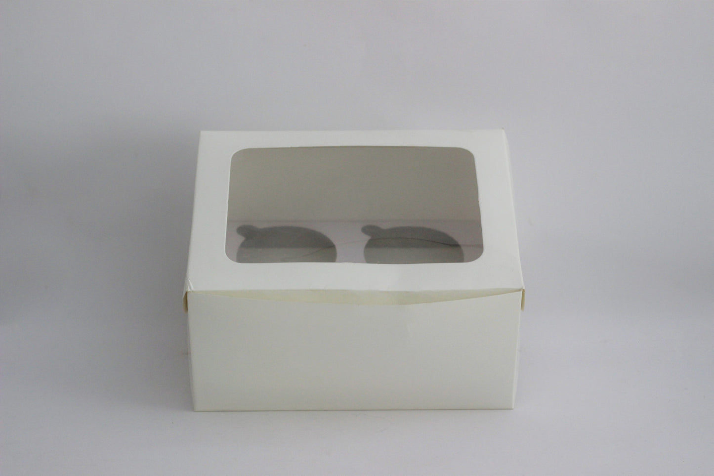 Cupcake Box for 4 Cupcakes (White) – Bakery Packaging Box