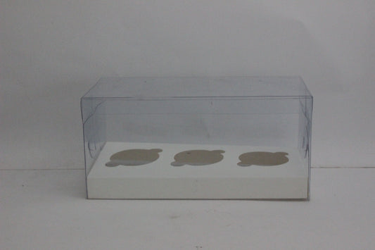 3 mini cupcake transparent box