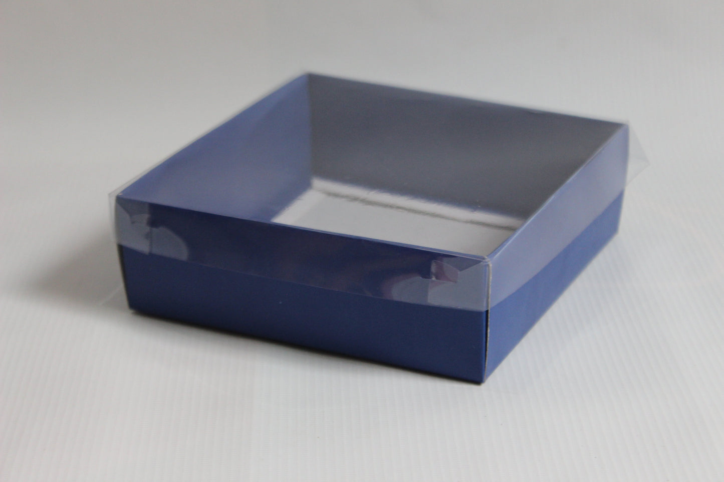 Transparent Box with Clear Top (4x4x2 inches) – Perfect for Candles, Brownies, Gifts – PVC Lid Packaging