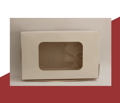 Bakery Box for Donuts & Brownies (7"x11"x2" Inches)