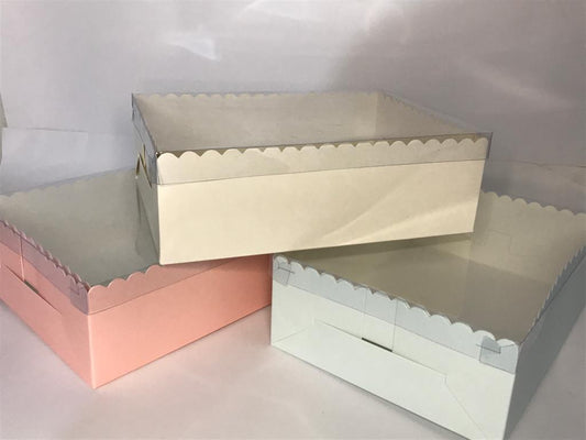 Transparent Box with Clear Top (6"x9"x3") – Premium PVC Packaging for Sweets, Cupcakes, and Gifts