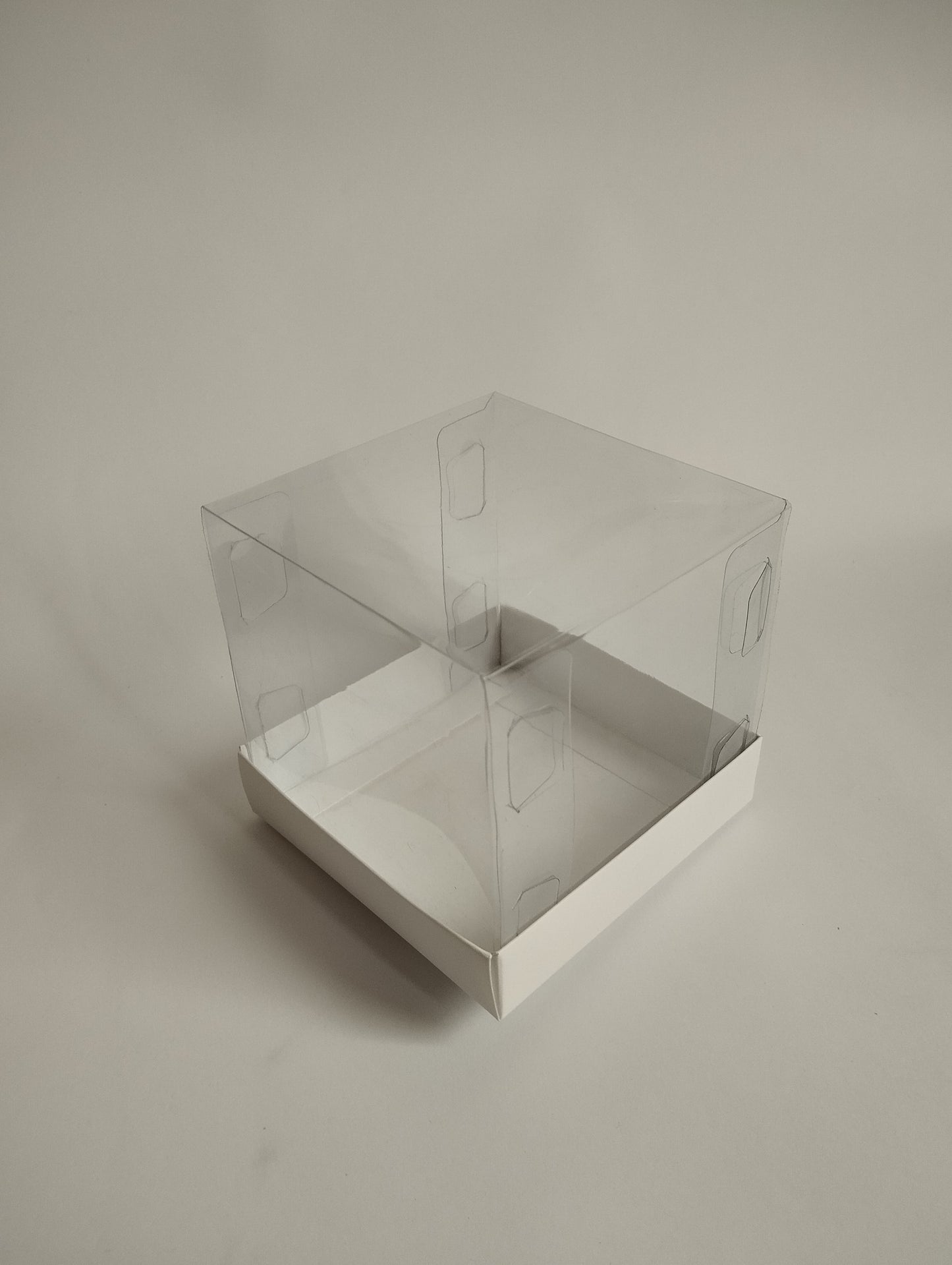Transparent Gift Box (6"x6"x6") – 5-Sided PVC Packaging for Cakes, Sweets & Gifts
