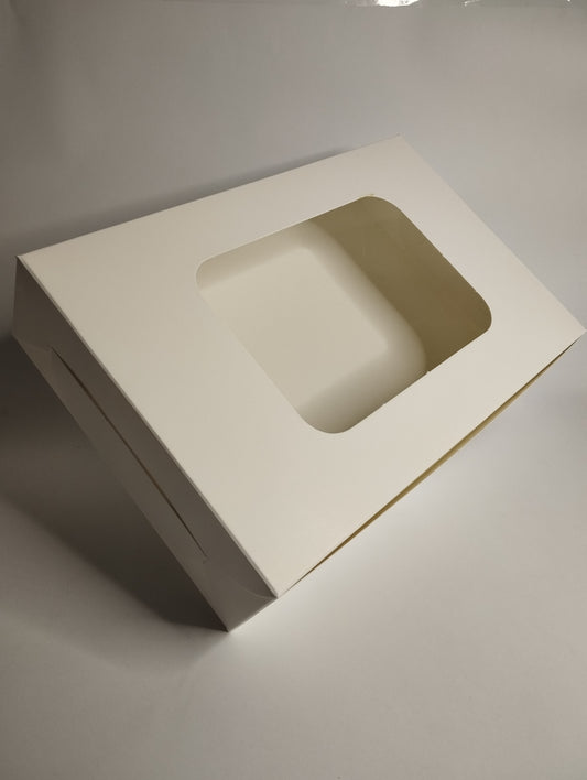 Bakery Box for Donuts & Brownies (7"x11"x2" Inches)