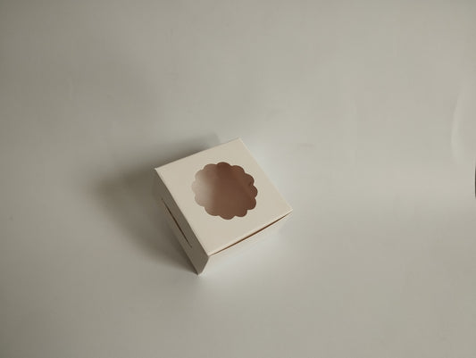 Box for small Candles, brownie bites, one macaroon, (3"x3"x1.5")