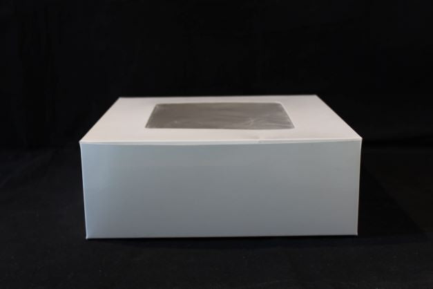 Cake Box – White, 11x11x4 Inches with Transparent Window