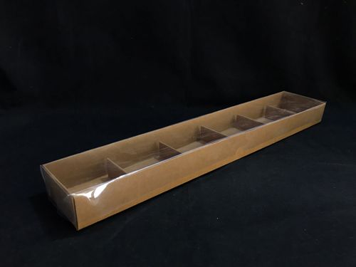 Transparent Box with PVC Lid (6 Compartments) – Premium Packaging for Brownies, Gifts, and Sweets
