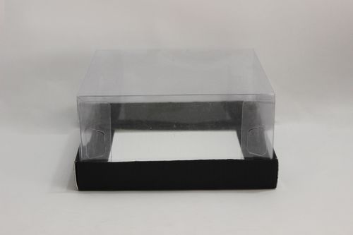 Transparent Gift Box (8" x 8" x 4") –Premium 5-Sided PVC Packaging for Cakes, Sweets & Gifts