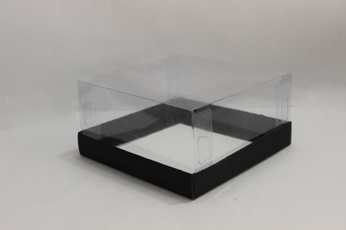 Transparent Gift Box (8" x 8" x 4") –Premium 5-Sided PVC Packaging for Cakes, Sweets & Gifts