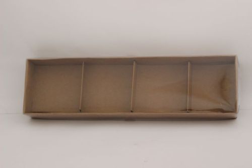 Transparent Box with PVC Lid (4 Compartments) – Premium Packaging for Brownies, Gifts, and Sweets