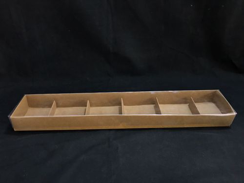 Transparent Box with PVC Lid (6 Compartments) – Premium Packaging for Brownies, Gifts, and Sweets