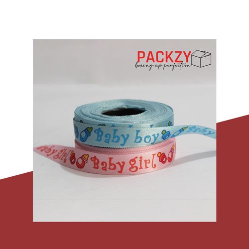 “It’s a Girl” / “It’s a Boy” Ribbon (20 meters) – Perfect for Baby Shower Gifts