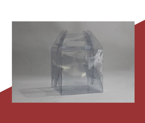 Transparent Gift Box (6"x6"x6") – Premium PVC Packaging for Cakes & Gifts