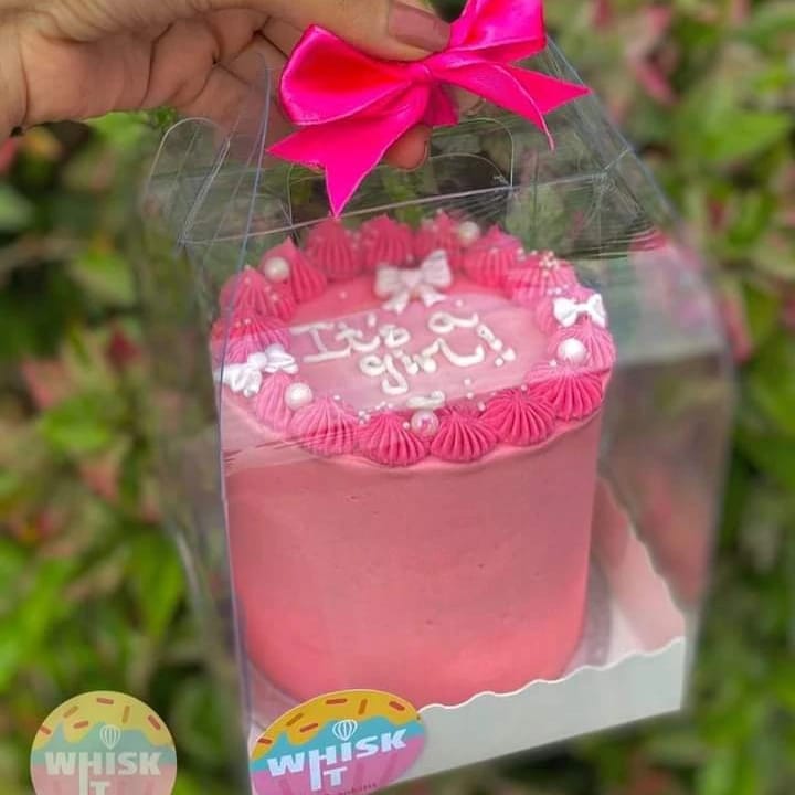 Transparent Gift Box (6"x6"x6") – Premium PVC Packaging for Cakes & Gifts