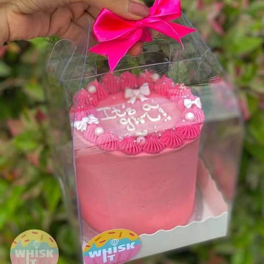 Transparent Gift Box (6"x6"x6") – Premium PVC Packaging for Cakes & Gifts
