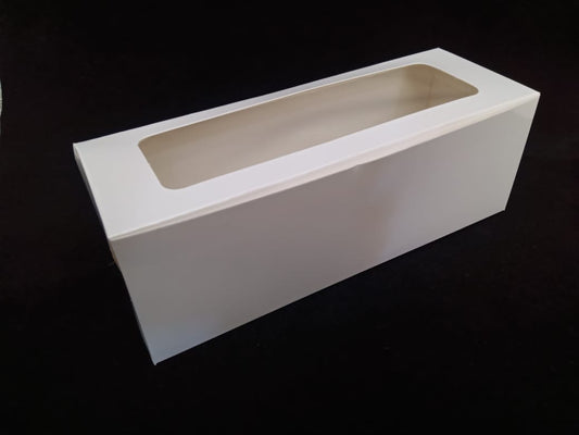cupcake box, for 3 cupcakes, white, 9x3x3