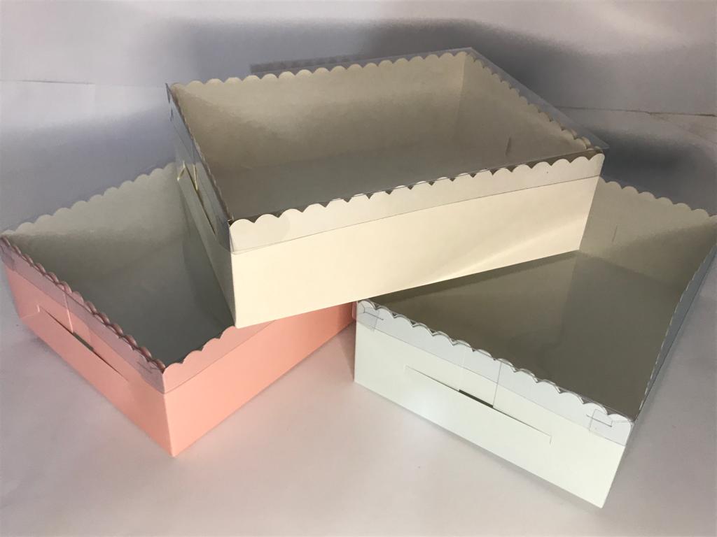 Transparent PVC Lid Boxes for Gifts, Sweets & Bakery Packaging