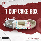 Bakery Gift Box For Sweets, Cupcake & Candles- 4x4 inches
