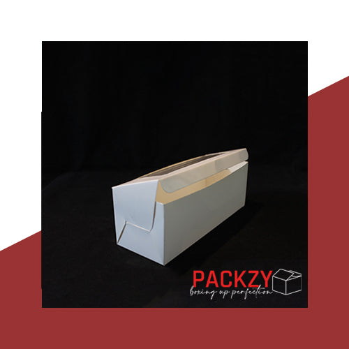 Bakery Box For 3 Cupcakes-White (9x3x3 Inches) 2