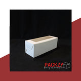 Bakery Box For 3 Cupcakes-White (9x3x3 Inches)