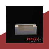 Macaron & Sweet Box (6.5" x 2.5" x 1.5") - White 2