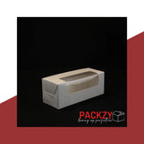 Macaron & Sweet Box (6.5" x 2.5" x 1.5") - White
