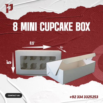 cupcake box, for 8 mini cupcake, white