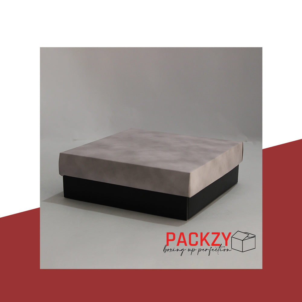 Bakery Gift box for sweets, mithai and chocolates in Printed Black & grey design 9