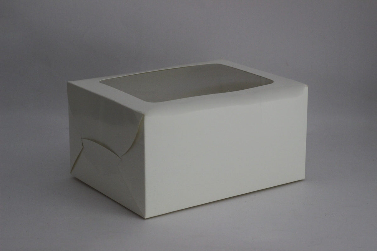 Bakery box for 4 Cupcakes (6.5"x5.5"x2.5/3.5") Inches 9