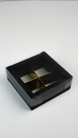 Transparent Pvc Sweet Gift box with 4 Removable Compartments (4" x 4" x 2") 8
