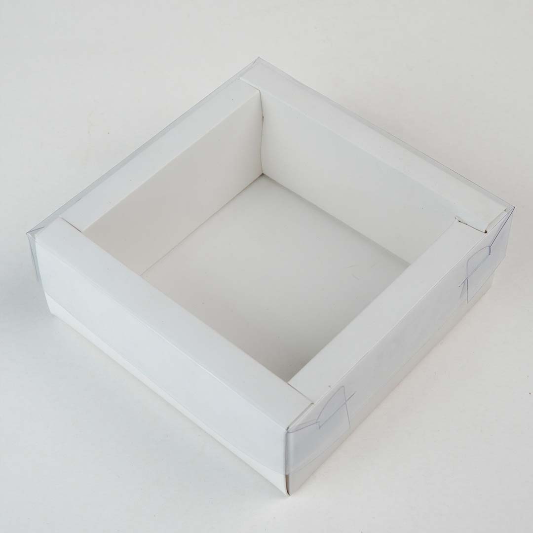 Transparent Pvc Sweet Gift box with 4 Removable Compartments (4" x 4" x 2") 5