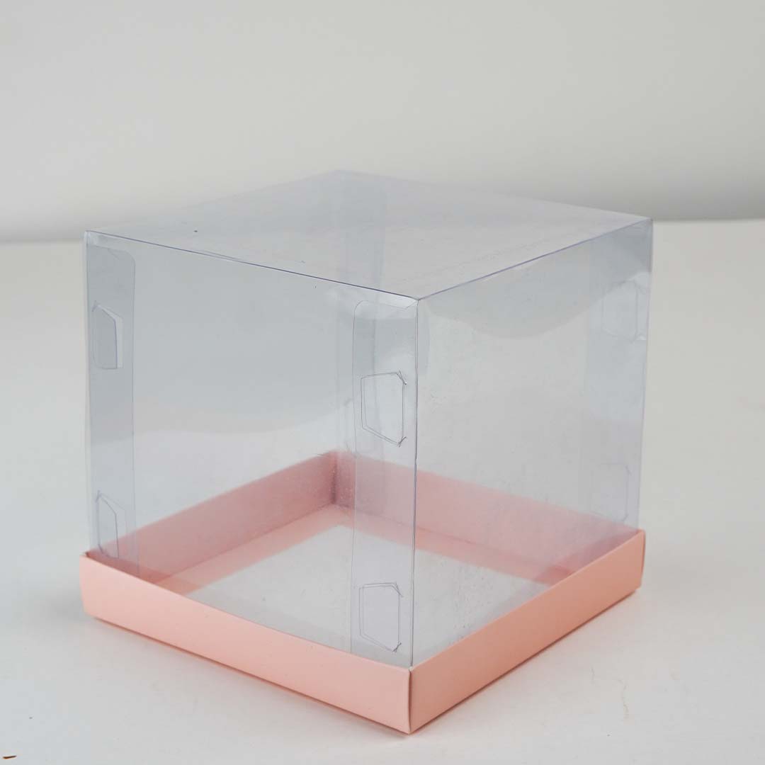Transparent Gift Box for Cakes, Sweets & Gifts (6"x6"x6") 3