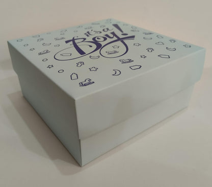 Birth Announcement Gift Box: "It's A Boy" – Custom Baby Box Packaging