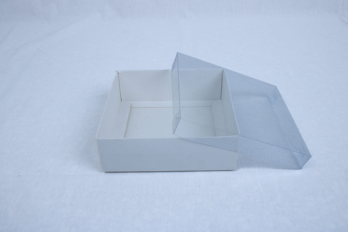 Multicolor Transparent Cover box for gifts and brownies - 6x6x2 inches 3