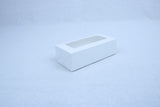 Small Bakery Box for Mini Macarons, Chocolates & Khajoor (5" x 2" x 1.5") - White