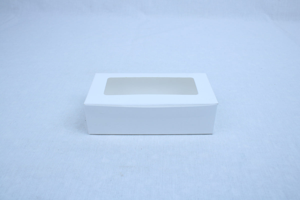 Small Bakery Box for Mini Macarons, Chocolates & Khajoor (5" x 2" x 1.5") - White 2