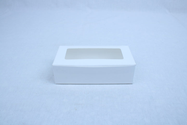 Small Bakery Box for Mini Macarons, Chocolates & Khajoor (5" x 2" x 1.5") - White 2