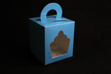 Gift Handle Box for One Cupcake (4"x4"x4") 2