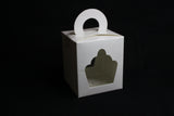 Gift Handle Box for One Cupcake (4"x4"x4") 5