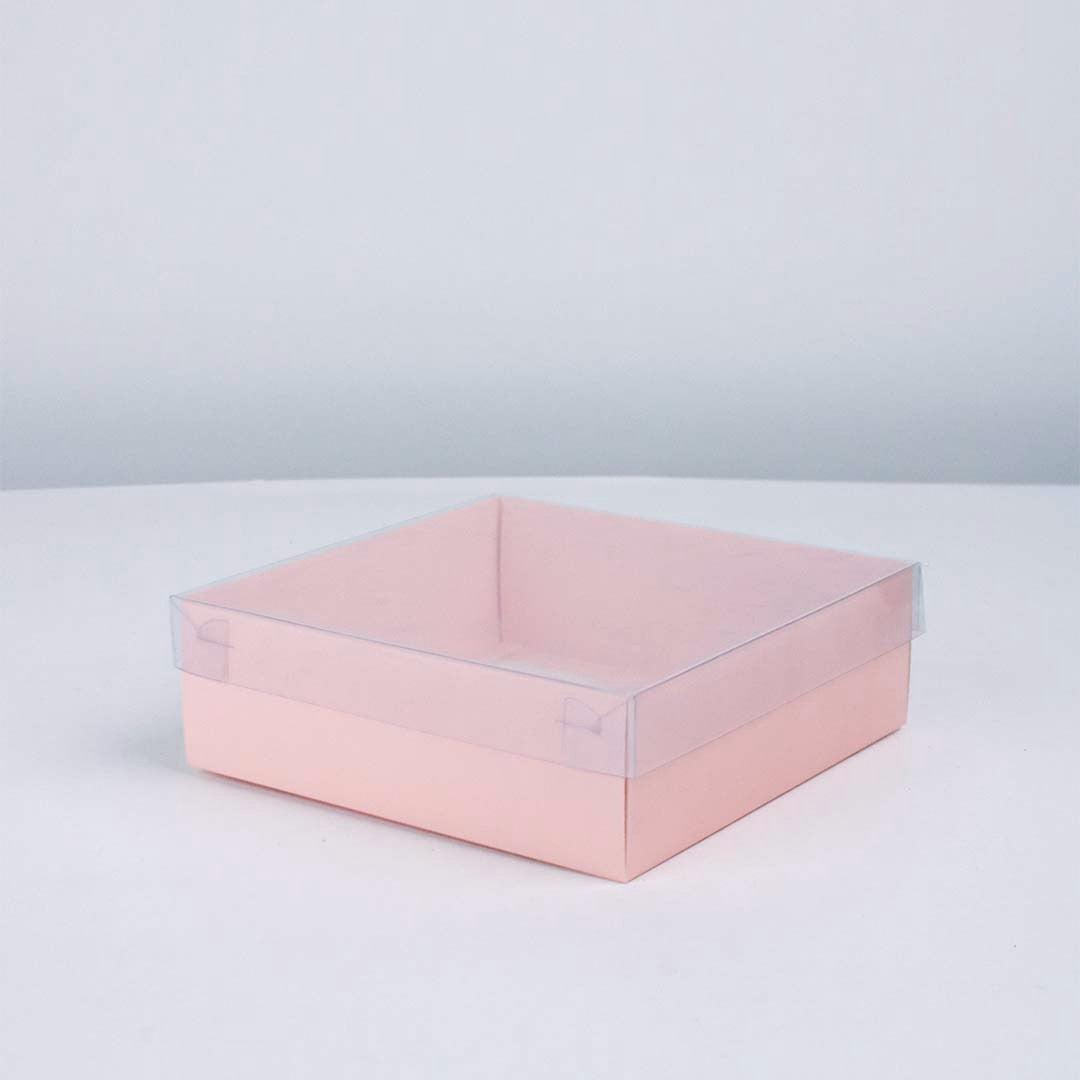 Multicolor Transparent Cover box for gifts and brownies - 6x6x2 inches 8