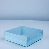 Multicolor Transparent Cover box for gifts and brownies - 6x6x2 inches 12